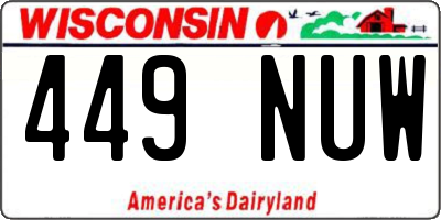 WI license plate 449NUW