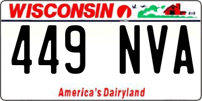 WI license plate 449NVA