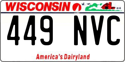 WI license plate 449NVC