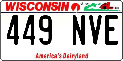 WI license plate 449NVE