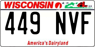 WI license plate 449NVF