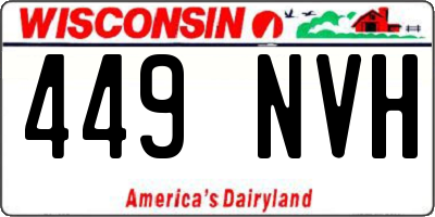 WI license plate 449NVH