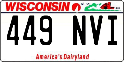 WI license plate 449NVI