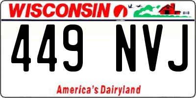 WI license plate 449NVJ