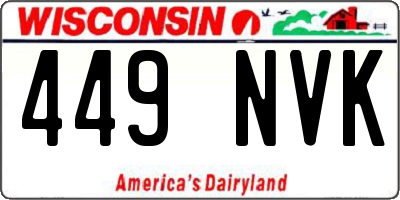 WI license plate 449NVK