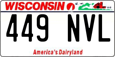 WI license plate 449NVL