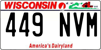 WI license plate 449NVM