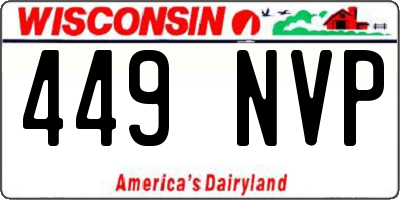 WI license plate 449NVP