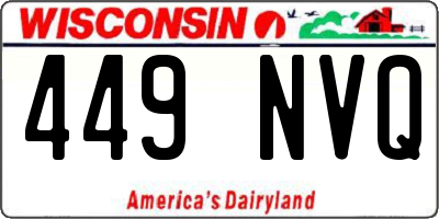 WI license plate 449NVQ