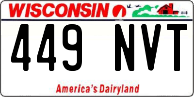 WI license plate 449NVT