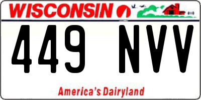 WI license plate 449NVV