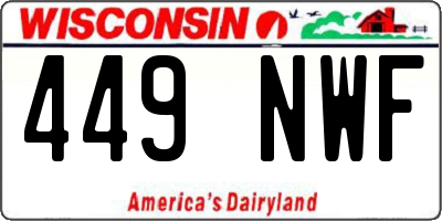WI license plate 449NWF