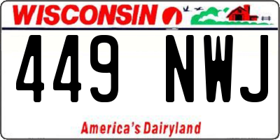 WI license plate 449NWJ