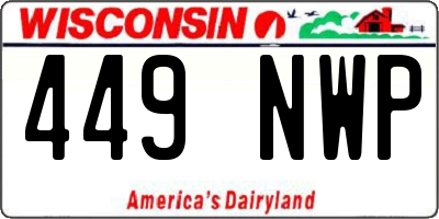 WI license plate 449NWP