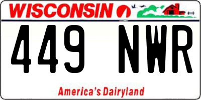 WI license plate 449NWR