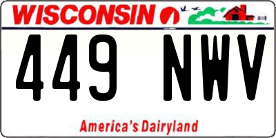 WI license plate 449NWV