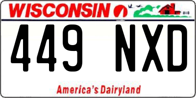 WI license plate 449NXD