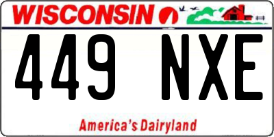 WI license plate 449NXE