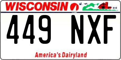 WI license plate 449NXF