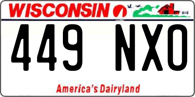 WI license plate 449NXO