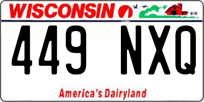 WI license plate 449NXQ