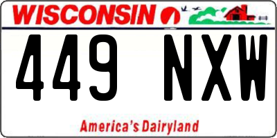 WI license plate 449NXW