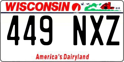 WI license plate 449NXZ