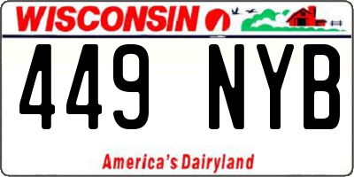 WI license plate 449NYB