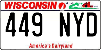 WI license plate 449NYD