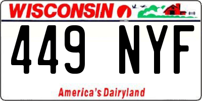 WI license plate 449NYF