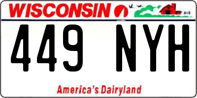 WI license plate 449NYH