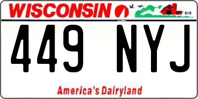 WI license plate 449NYJ