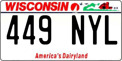 WI license plate 449NYL