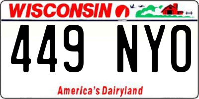 WI license plate 449NYO