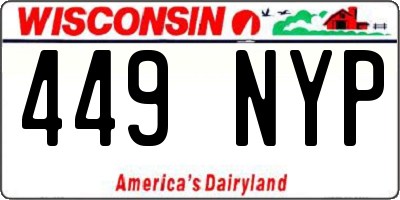 WI license plate 449NYP