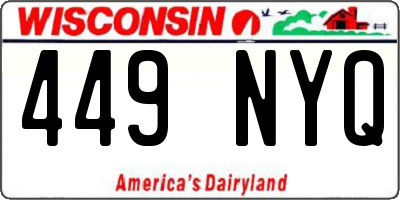 WI license plate 449NYQ