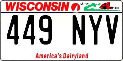 WI license plate 449NYV