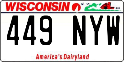 WI license plate 449NYW