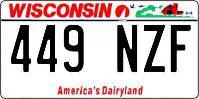 WI license plate 449NZF
