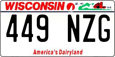 WI license plate 449NZG