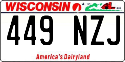 WI license plate 449NZJ
