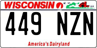 WI license plate 449NZN