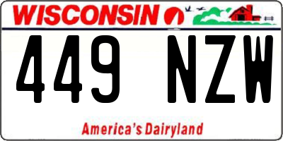 WI license plate 449NZW