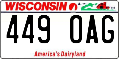 WI license plate 449OAG