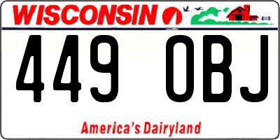 WI license plate 449OBJ
