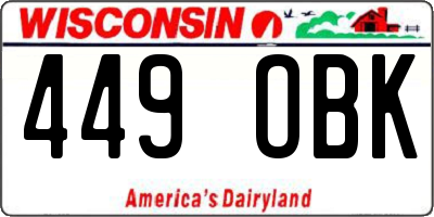 WI license plate 449OBK