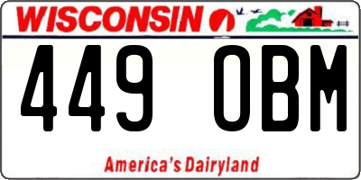 WI license plate 449OBM
