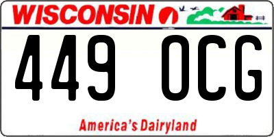 WI license plate 449OCG