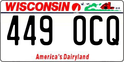 WI license plate 449OCQ