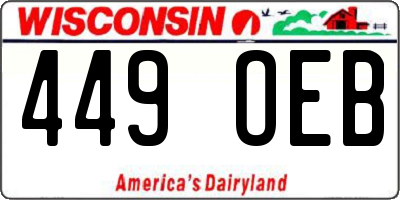 WI license plate 449OEB